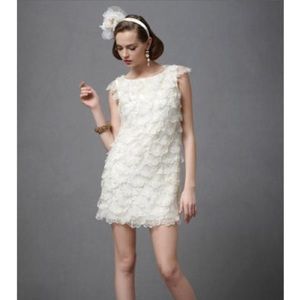 🎄 Hitherto cloud beaded and embroidered tulle shift dress